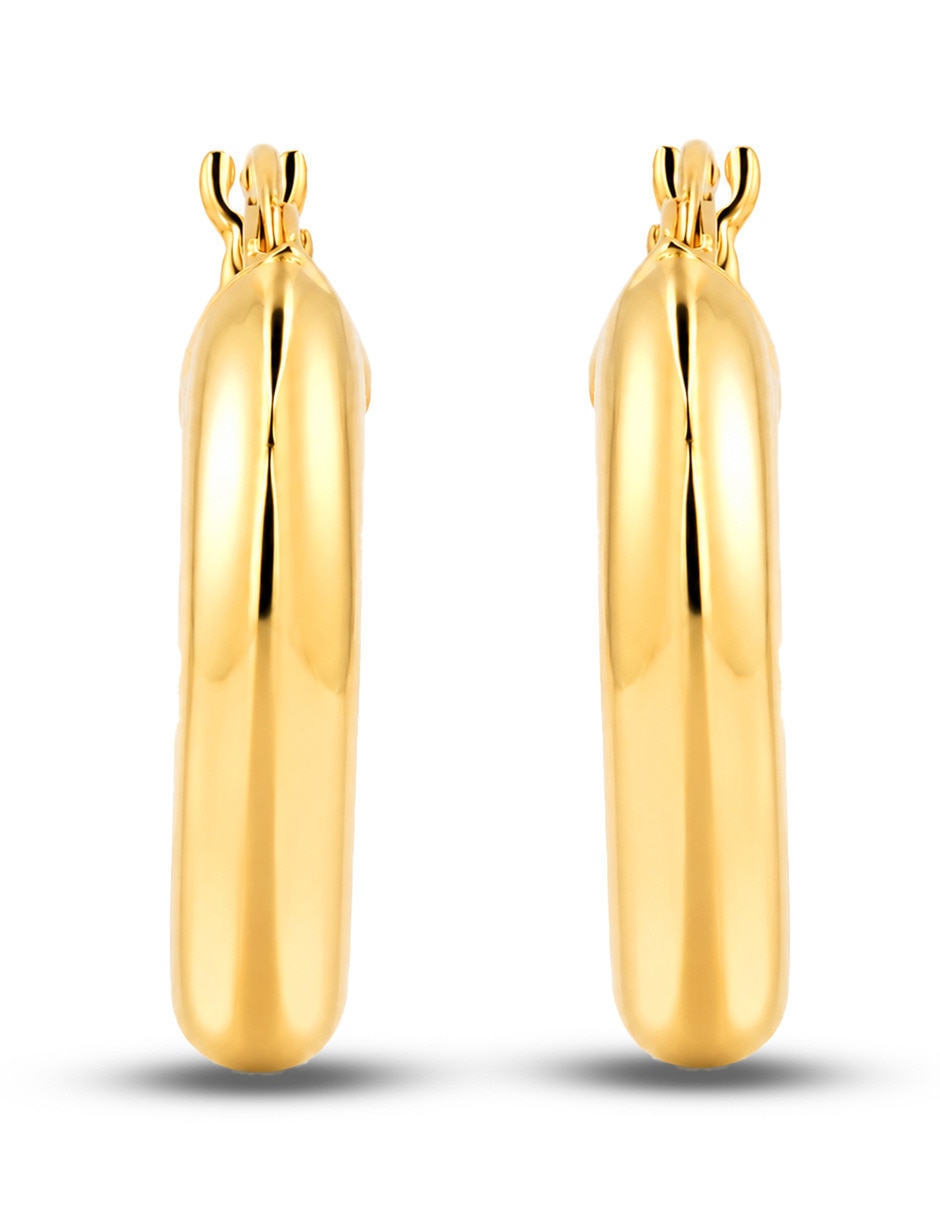 Arracadas de oro amarillo 10 k con acabado brillante Arracadas de oro amarillo 10 k con acabado brillante