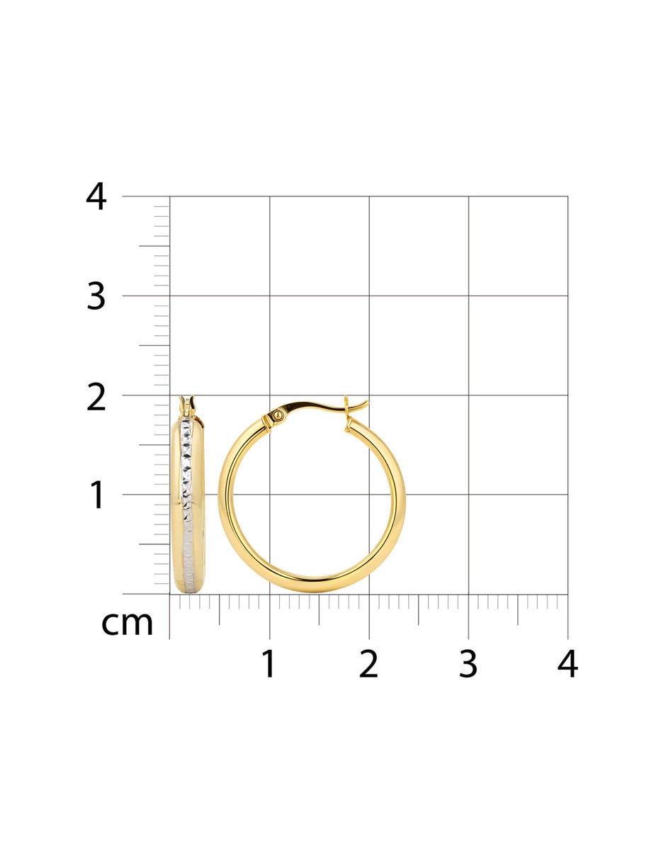 Arracadas de oro amarillo 10 k con acabado brillante 5