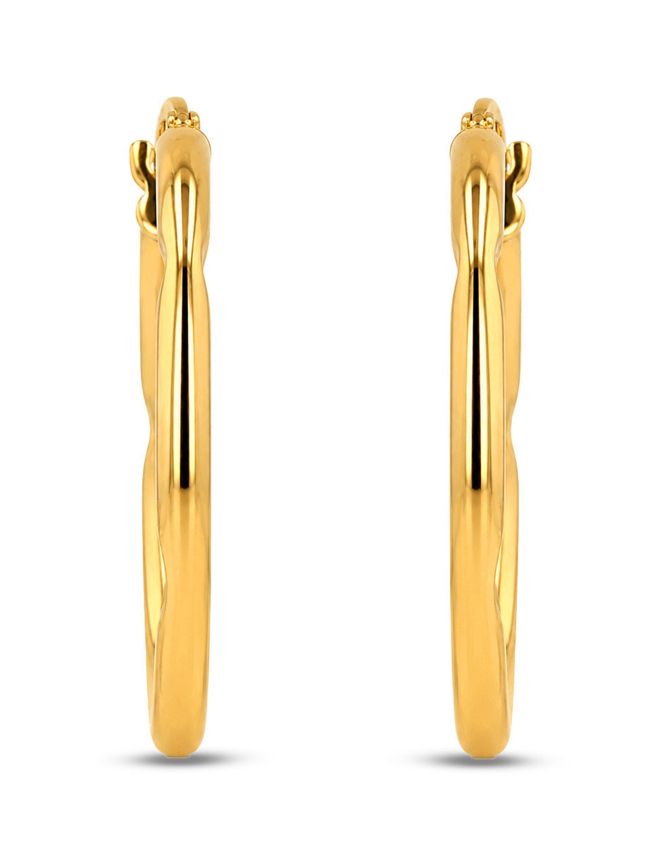Arracadas de oro amarillo 10 k con acabado brillante Arracadas de oro amarillo 10 k con acabado brillante