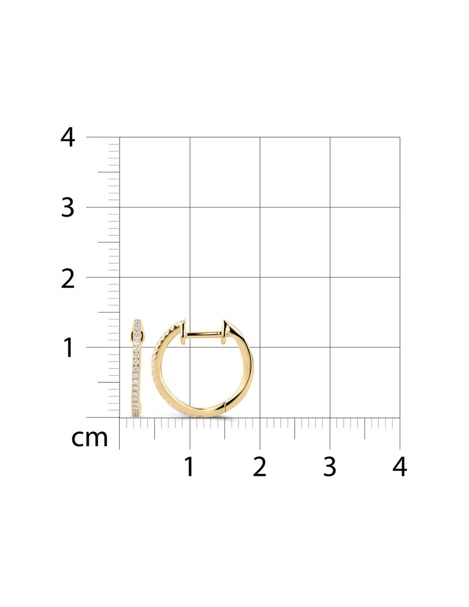 Arracadas de oro amarillo 14 k con acabado brillante 5
