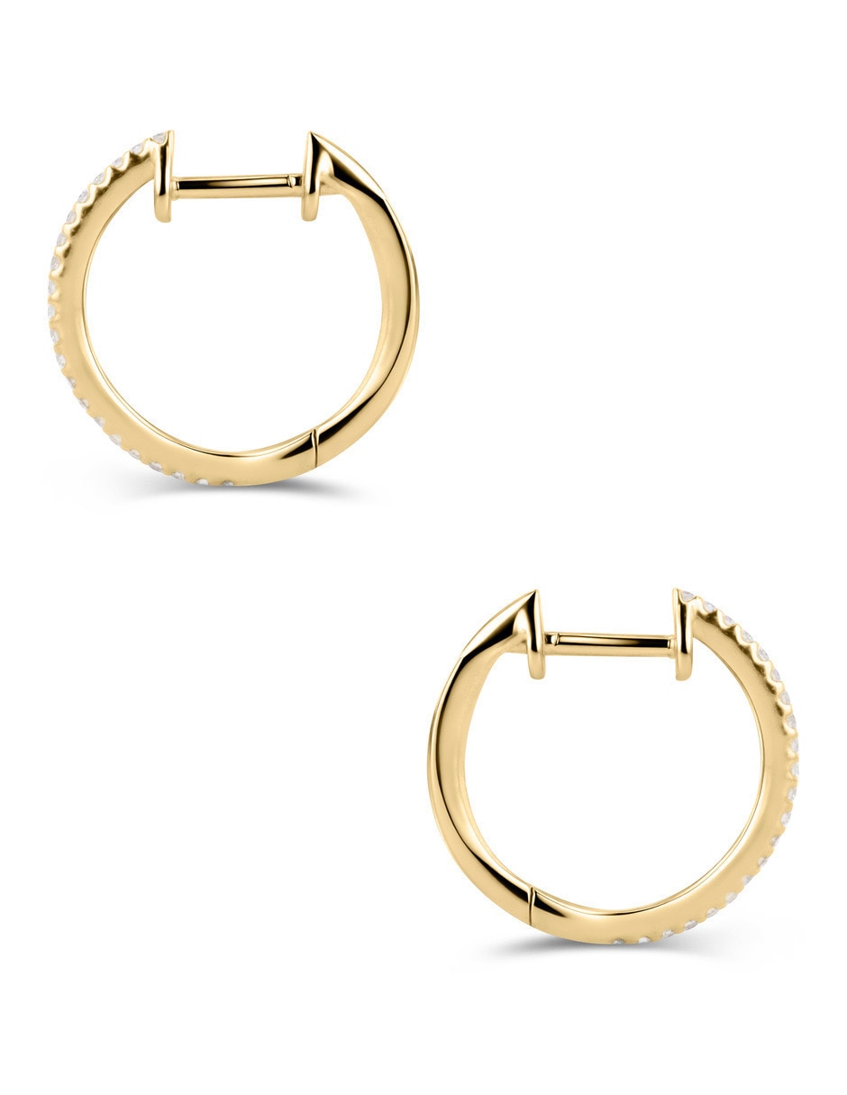 Arracadas de oro amarillo 14 k con acabado brillante 3