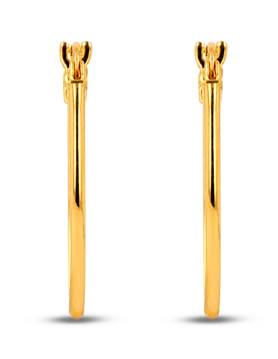 Arracadas de oro amarillo 10 k con acabado brillante Arracadas de oro amarillo 10 k con acabado brillante