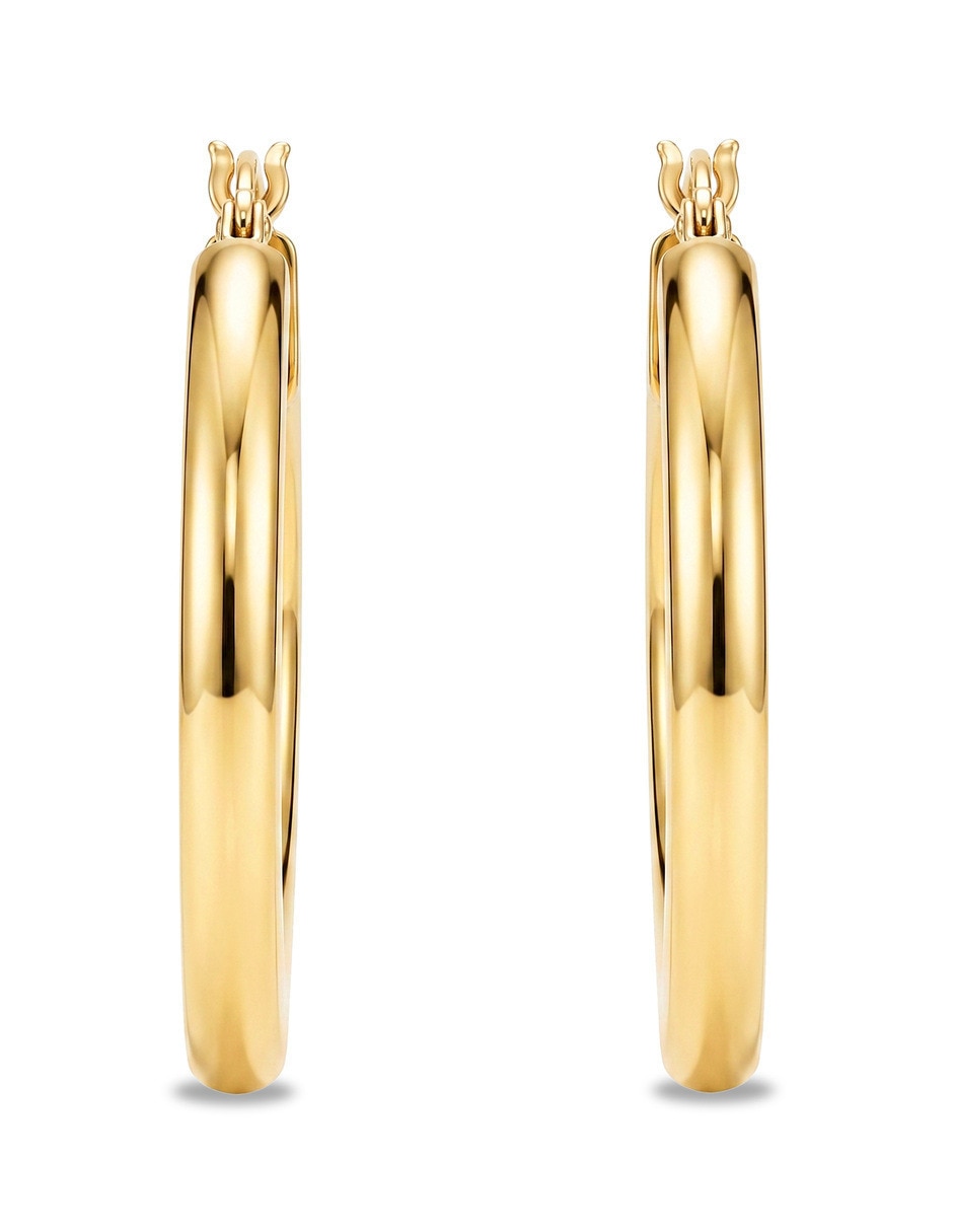 Arracadas de oro amarillo 10 k con acabado brillante