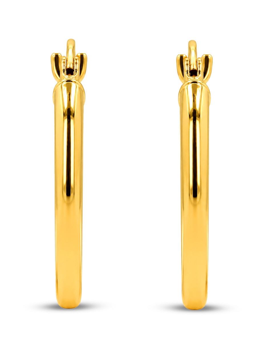 Arracadas de oro amarillo 10 k con acabado brillante