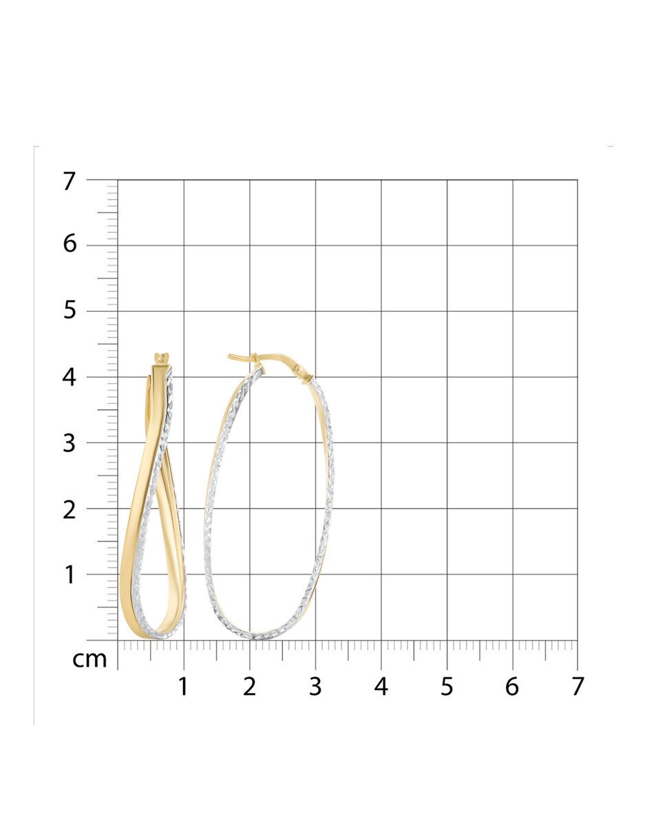 Arracadas de oro amarillo 14 k con acabado brillante 5