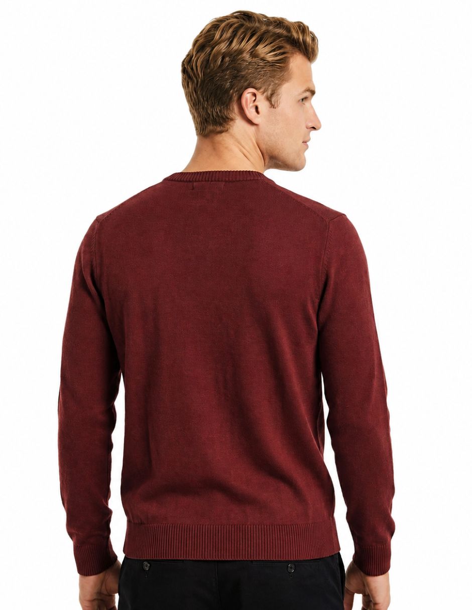 Suéter cuello con botón para hombre 3