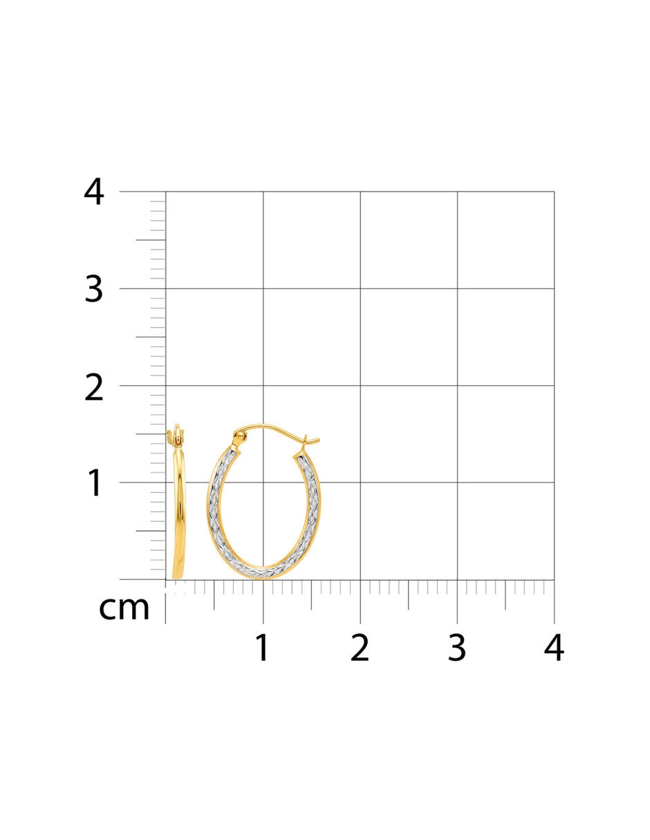 Arracadas de oro amarillo 14 k con acabado brillante 5