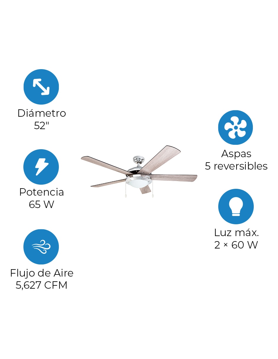 Ventilador de techo 3 velocidades 6