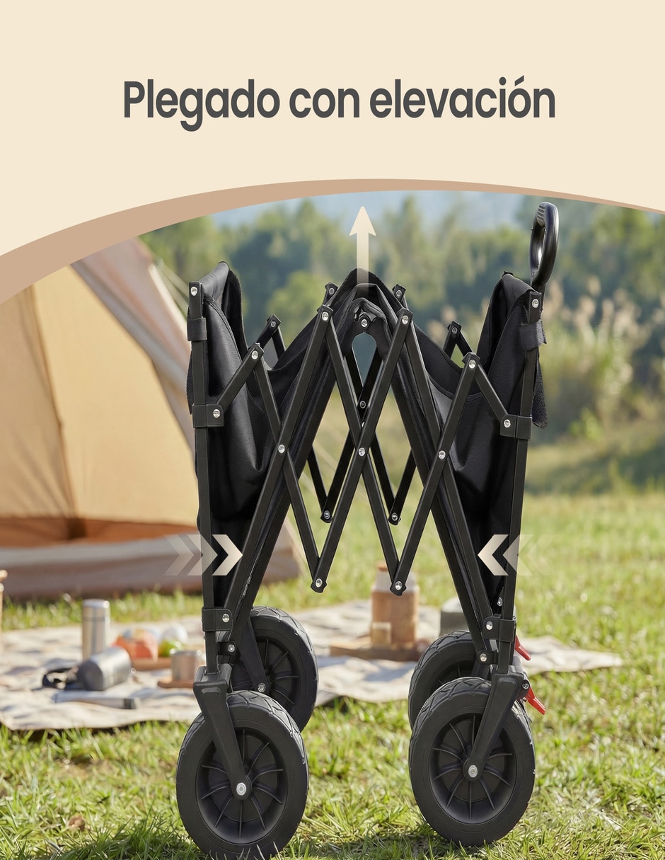 Carrito vagón plegable con capacidad de 180 kg 4