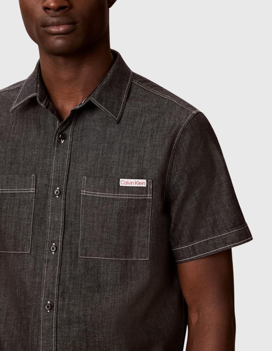 Camisa casual de algodón manga corta para hombre 5