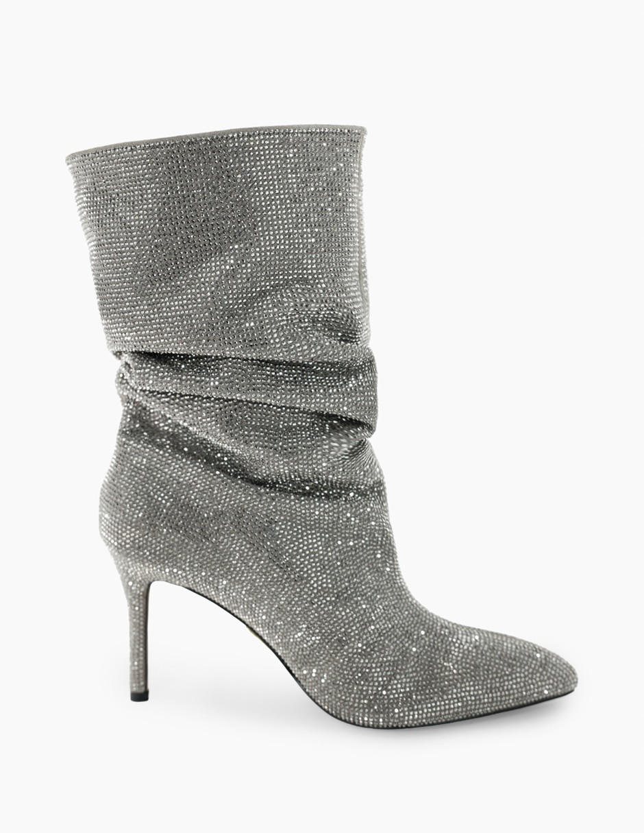 Botín arriba del tobillo glam de piel bovino para mujer Botín arriba del tobillo glam de piel bovino para mujer