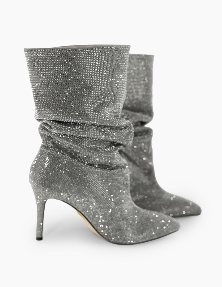 Botín arriba del tobillo glam de piel bovino para mujer 2