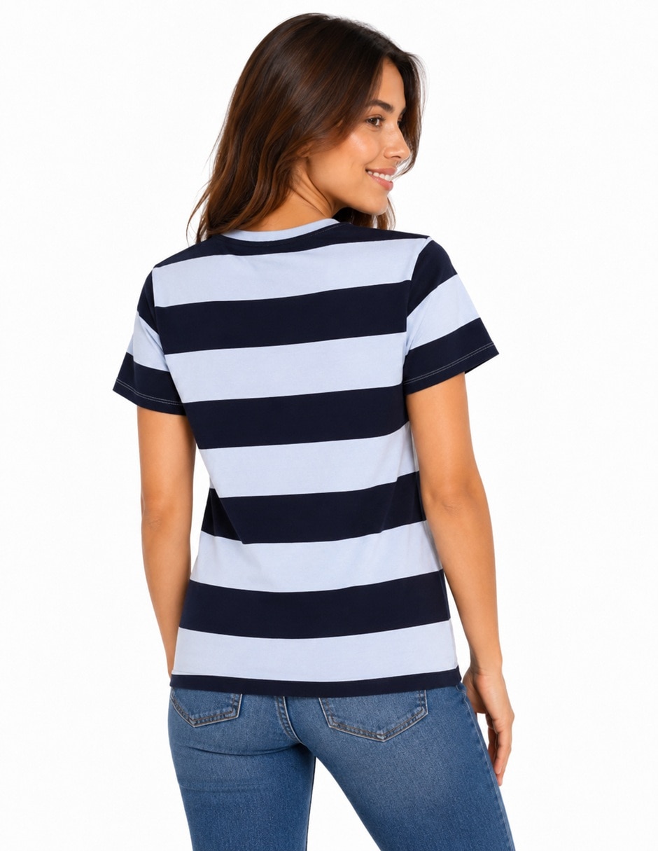 Playera manga corta XW08640 97I 0A4 cuello redondo mujer 6