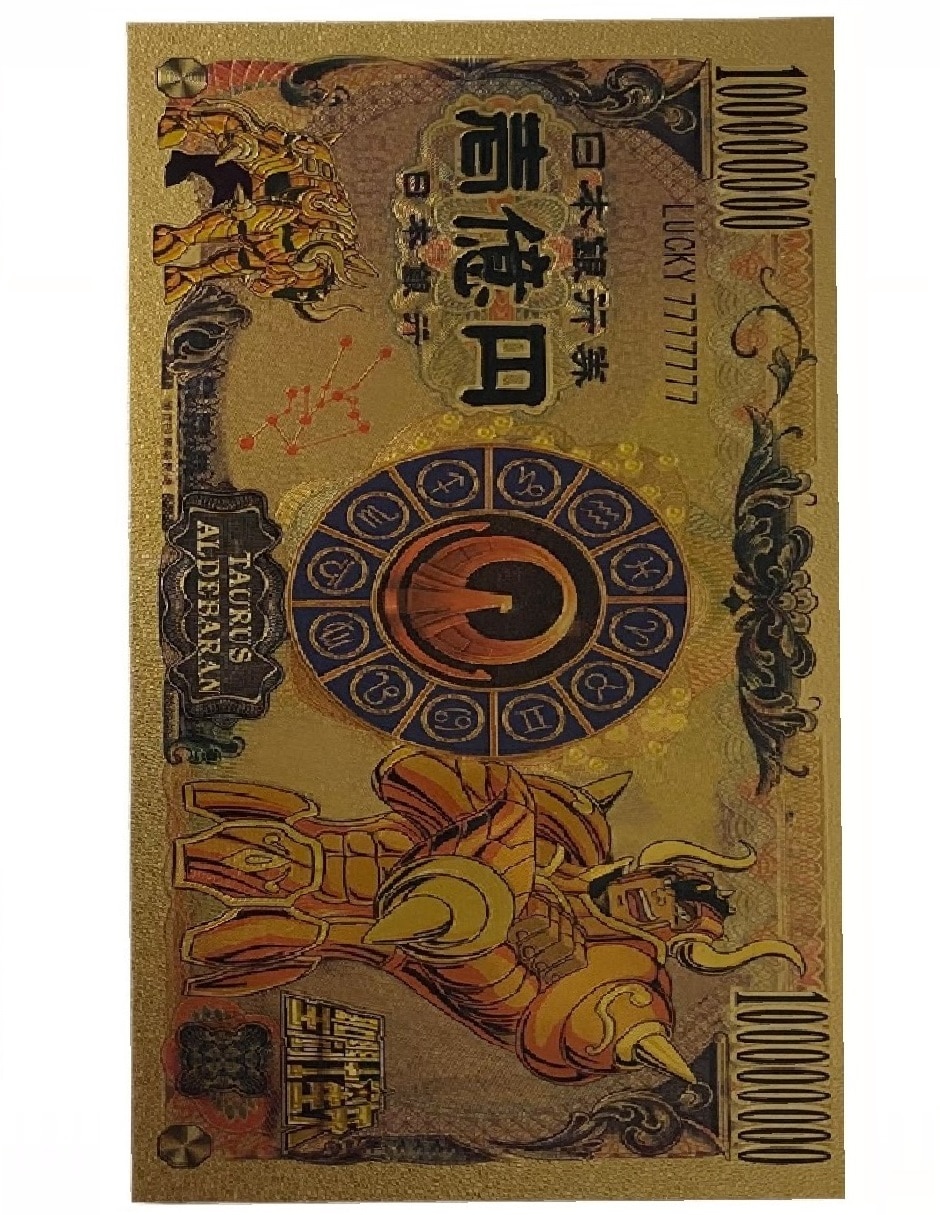 Billete conmemorativo de saint seiya