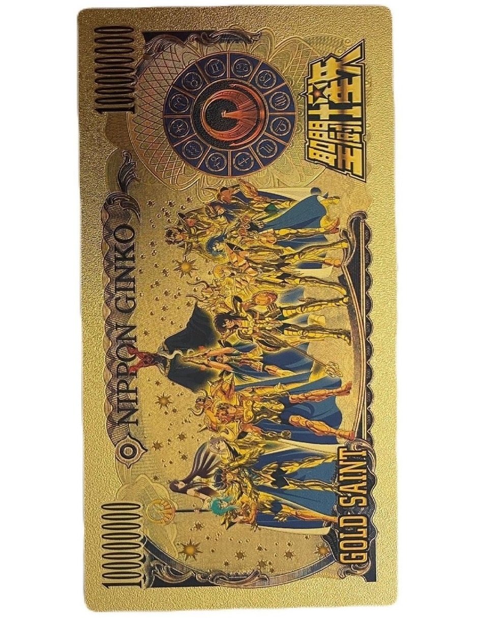 Billete conmemorativo de saint seiya