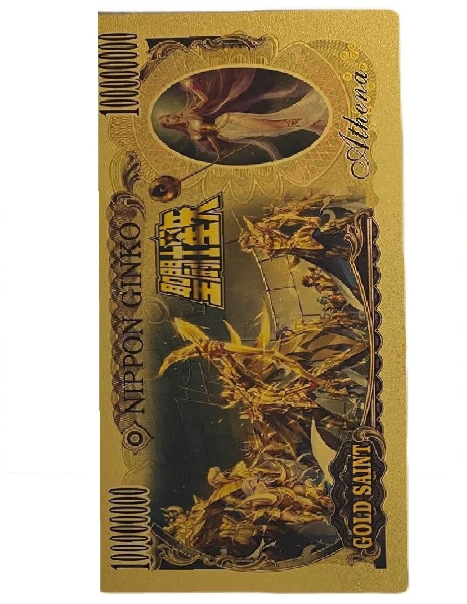 Billete conmemorativo de saint seiya