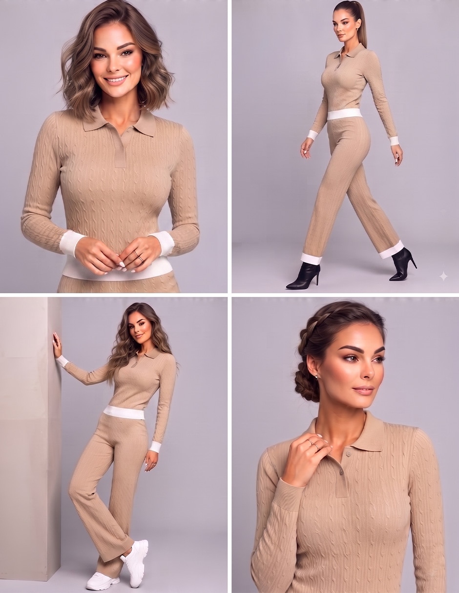 Conjunto Casual TEJIDO de Algodón para No aplica Mujer