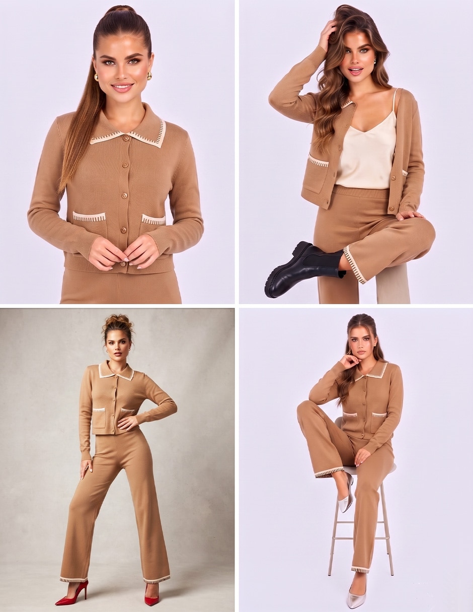 Conjunto tejido de algodón para Mujer
