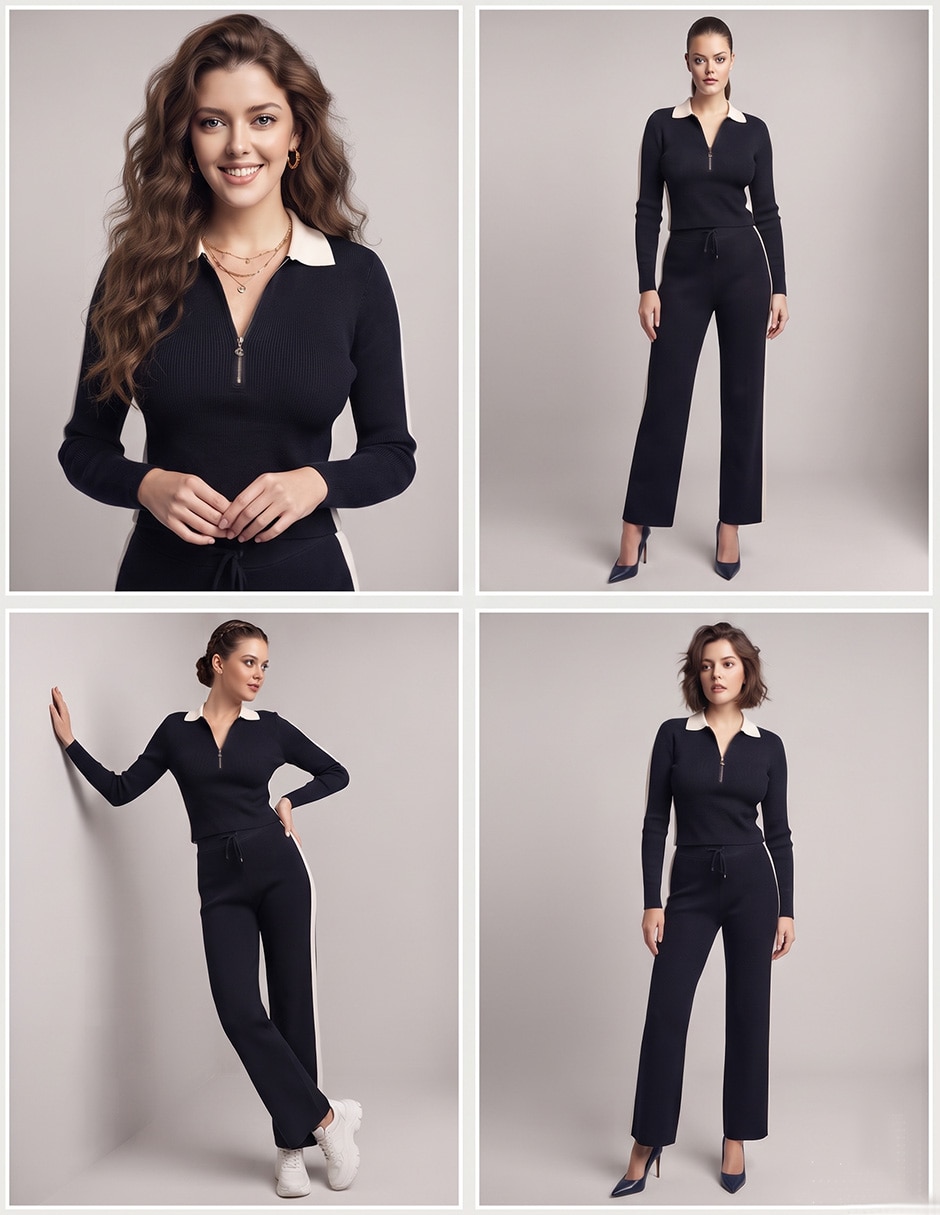 Conjunto Casual Tejido de Algodón para No aplica Mujer 2
