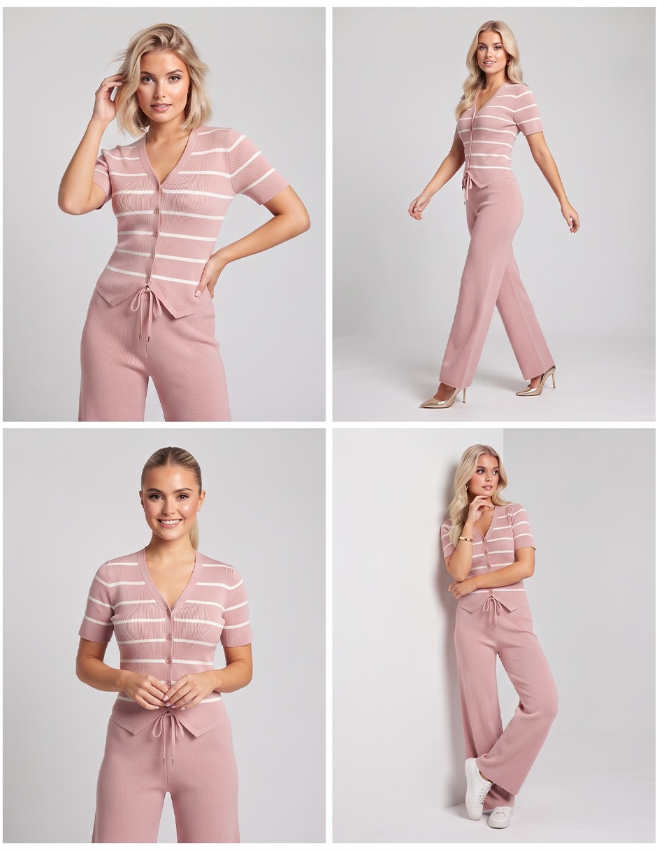 Conjunto Casual Tejido de Algodón para No aplica Mujer 5