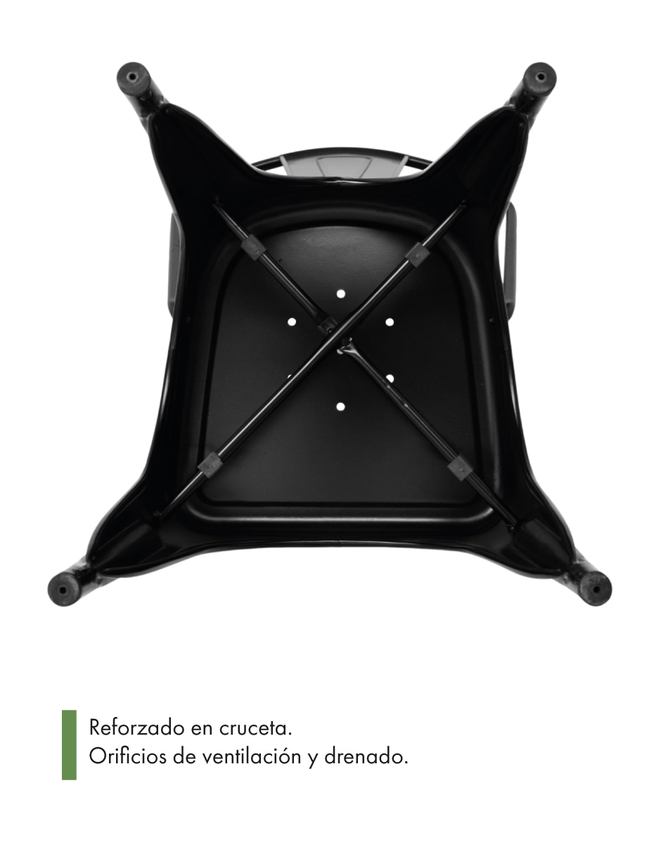 Juego de sillas 4 piezas de metal 7