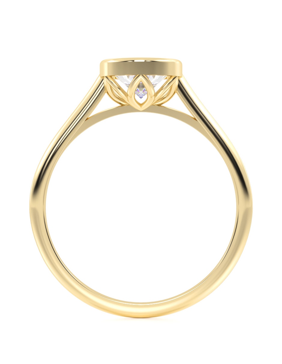 Anillo de compromiso de 10 k zirconia 4