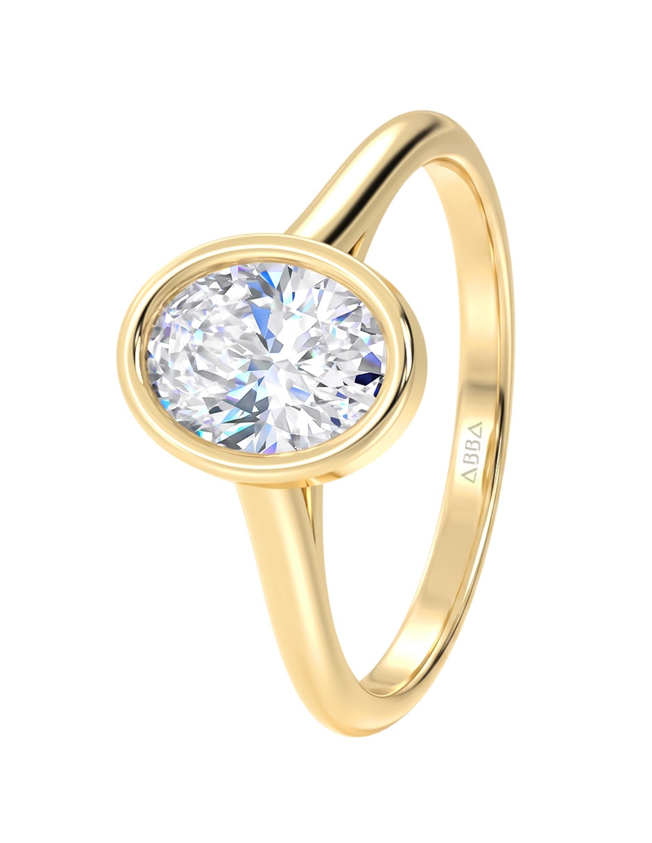 Anillo de compromiso de 10 k zirconia 3