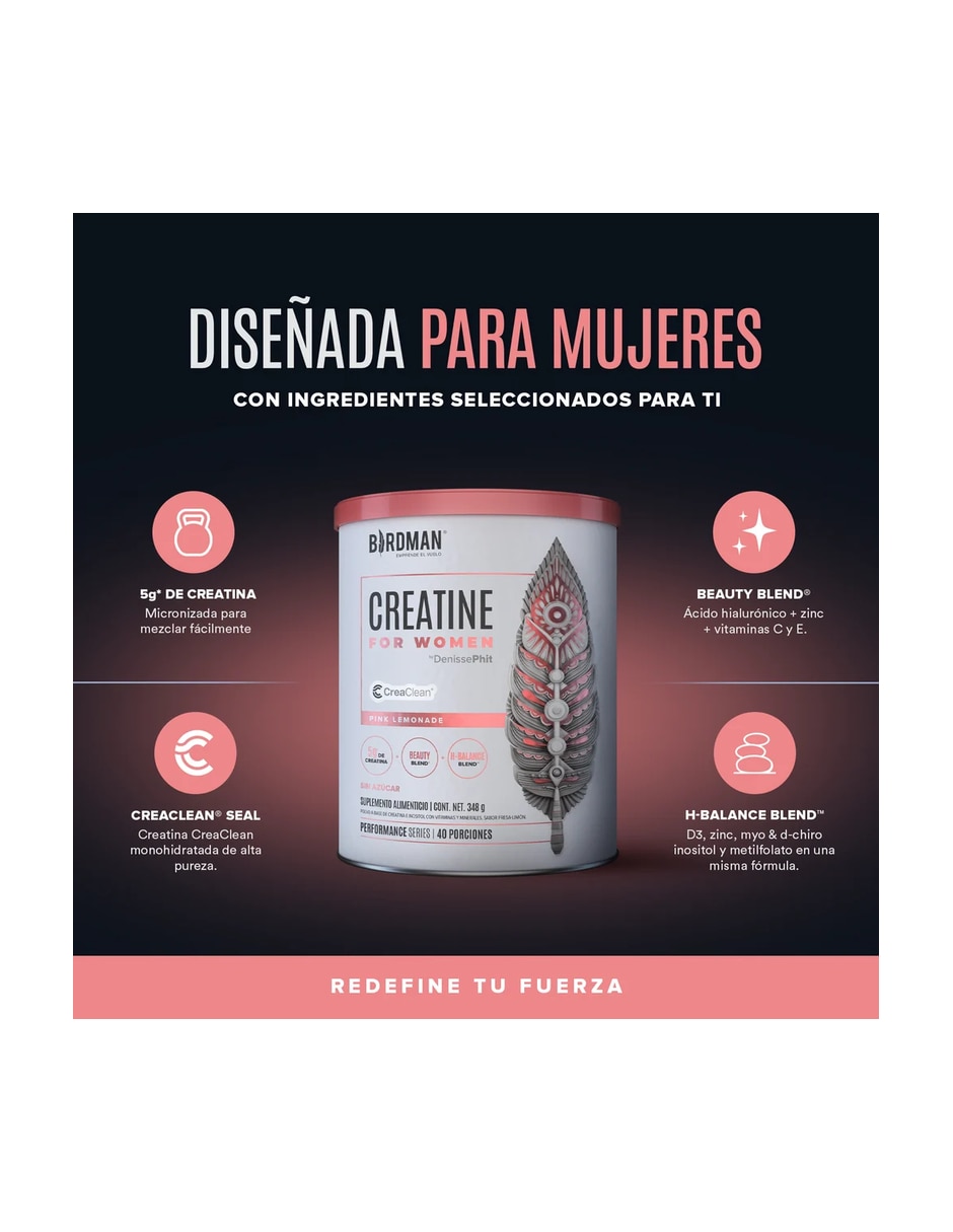 Creatina sabor Limonada de fresa de 348 g 2