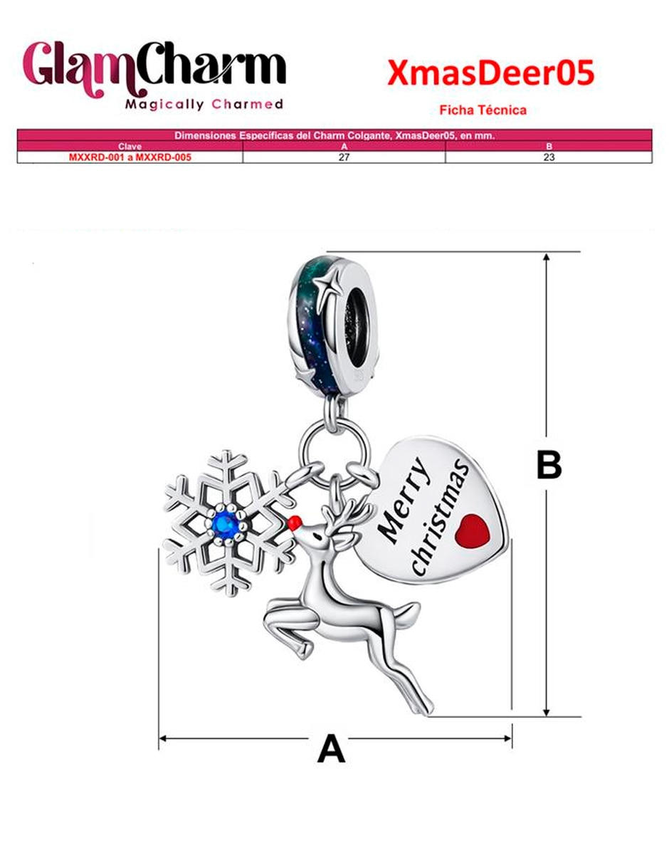 Charm para pulseras de semicircular 6