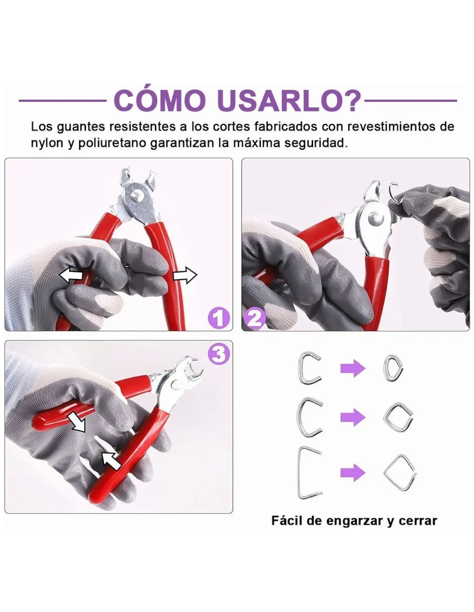 Pinzas para eslabón