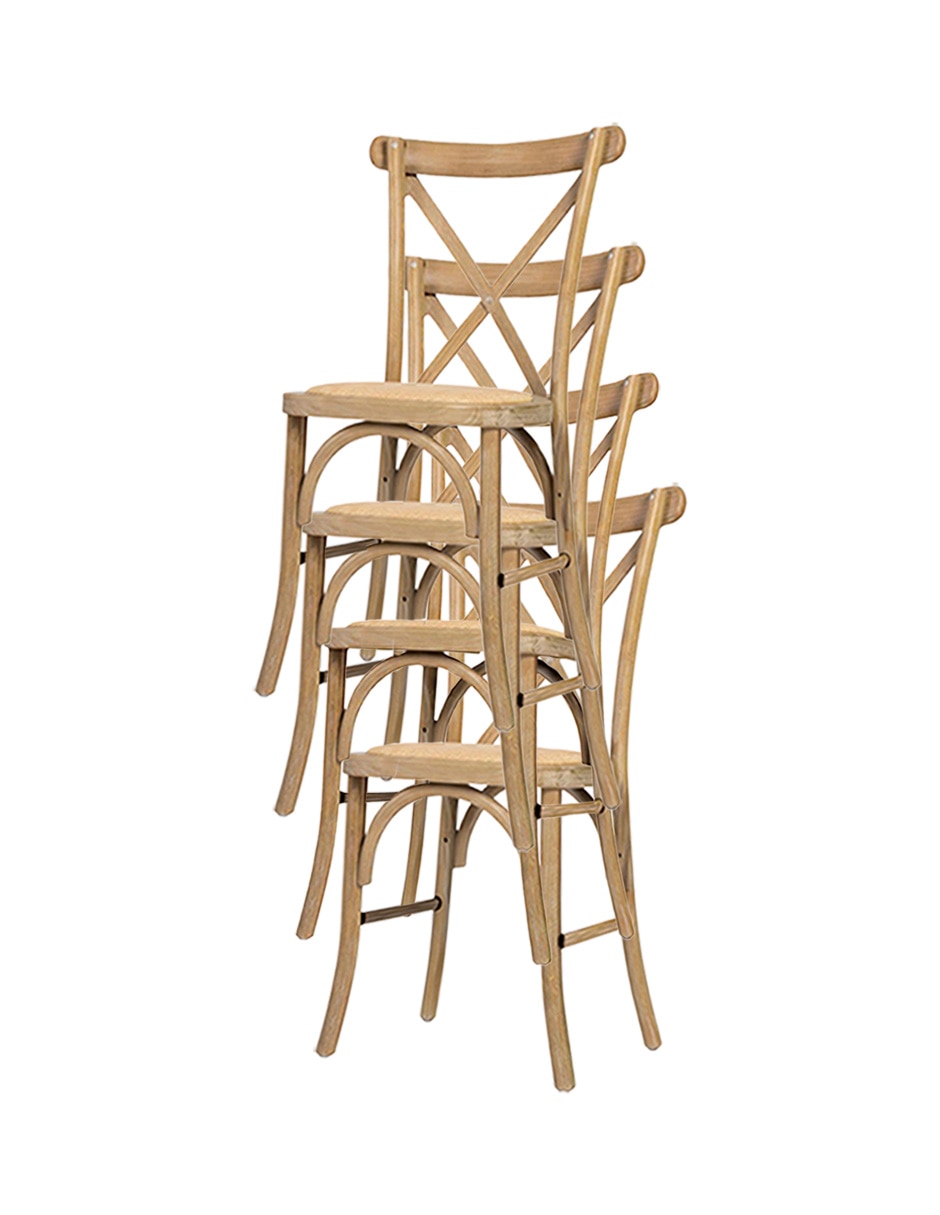 Juego de sillas 4 piezas Crossback de Madera 6