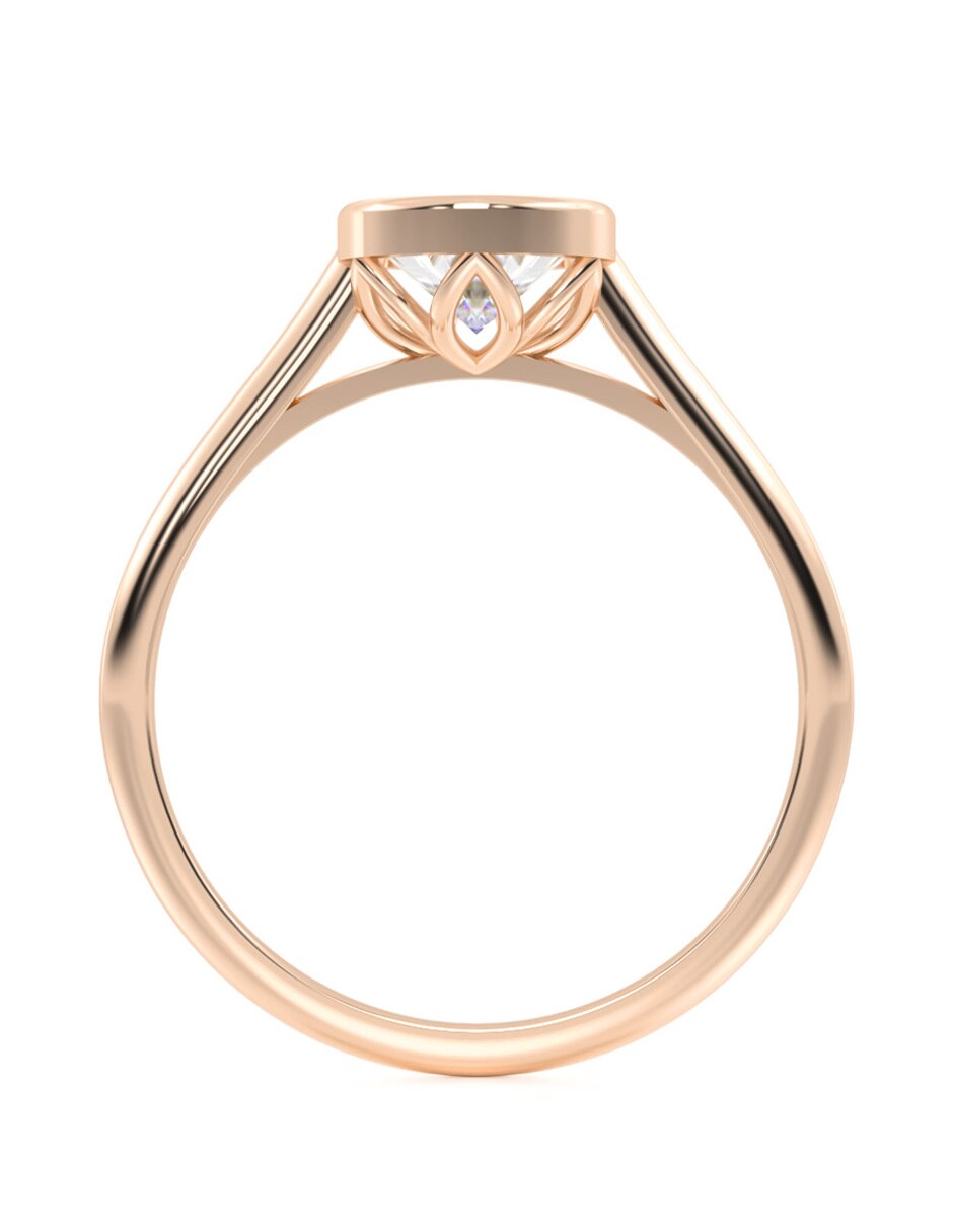 Anillo de compromiso de oro 10 k moissanita 2