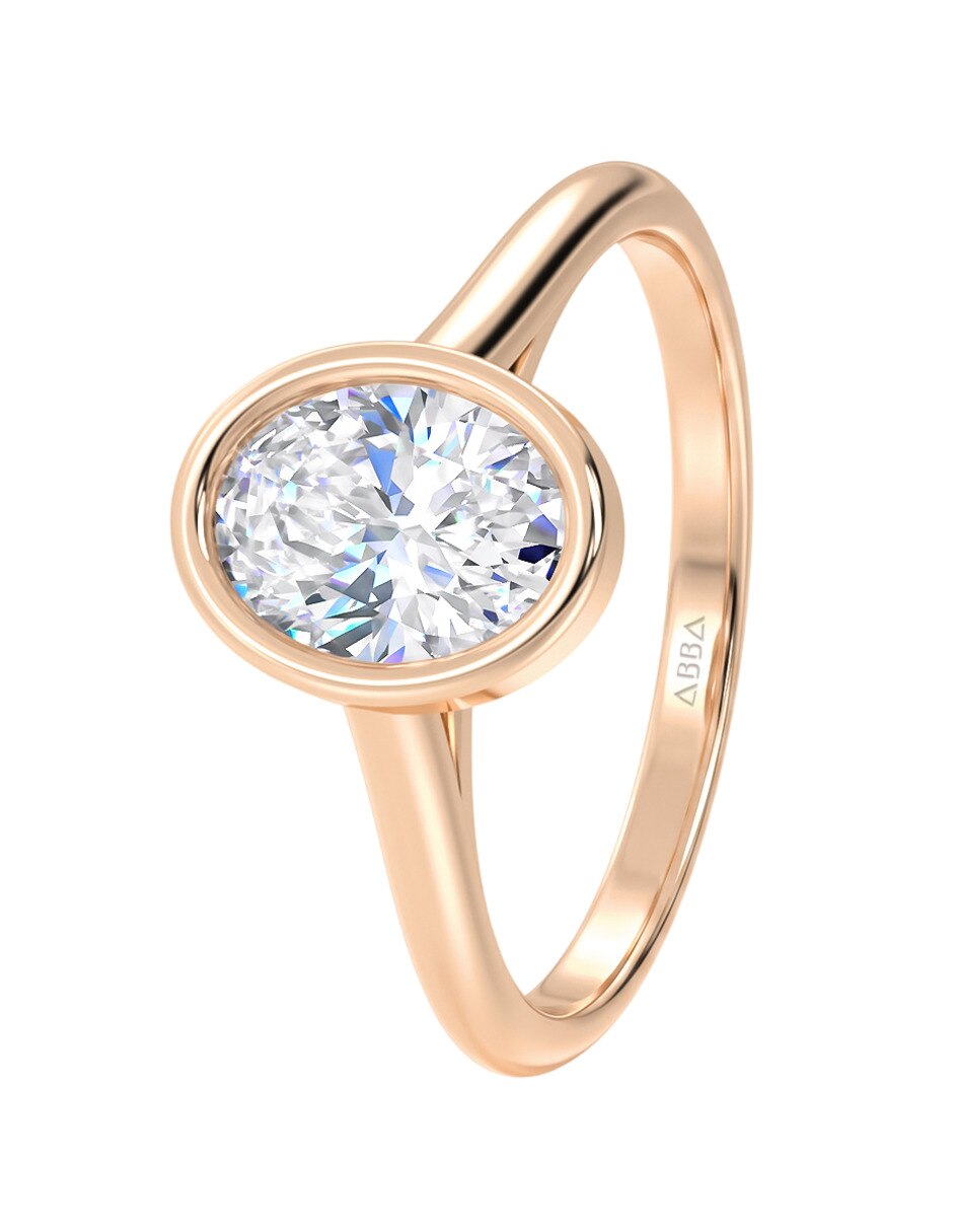 Anillo de compromiso de oro 10 k moissanita 3
