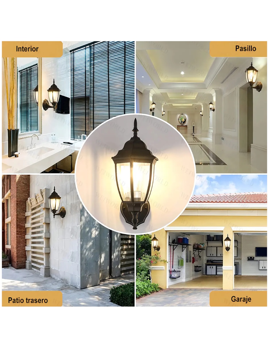 Farol incandescente y led