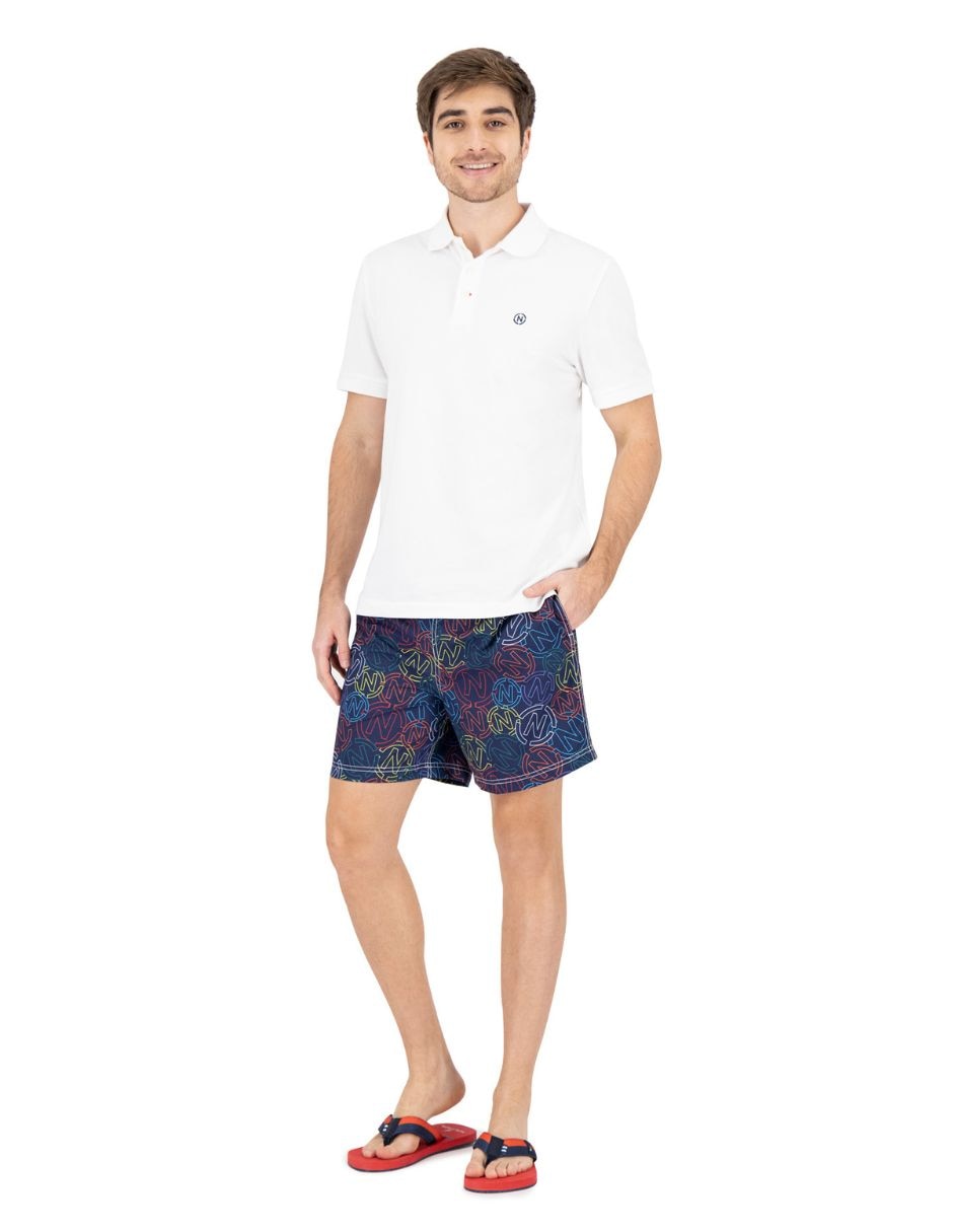 Traje de baño con cordones decorativos para hombre