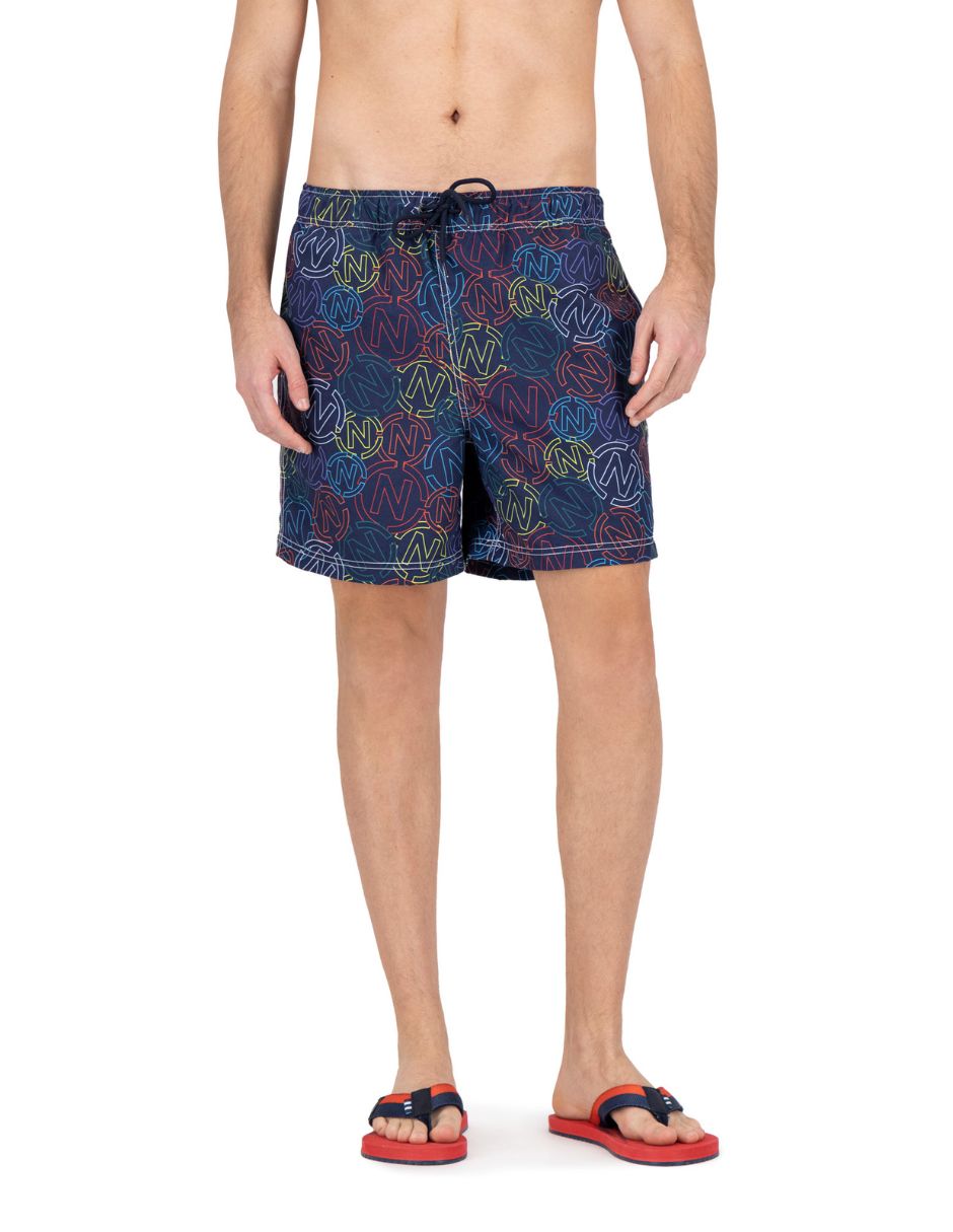 Traje de baño con cordones decorativos para hombre