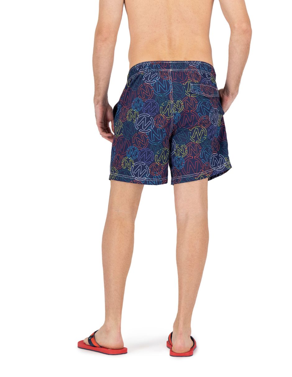 Traje de baño con cordones decorativos para hombre