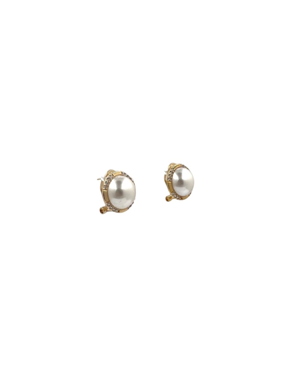 Broqueles de perla con acabado chapa de oro perla 3