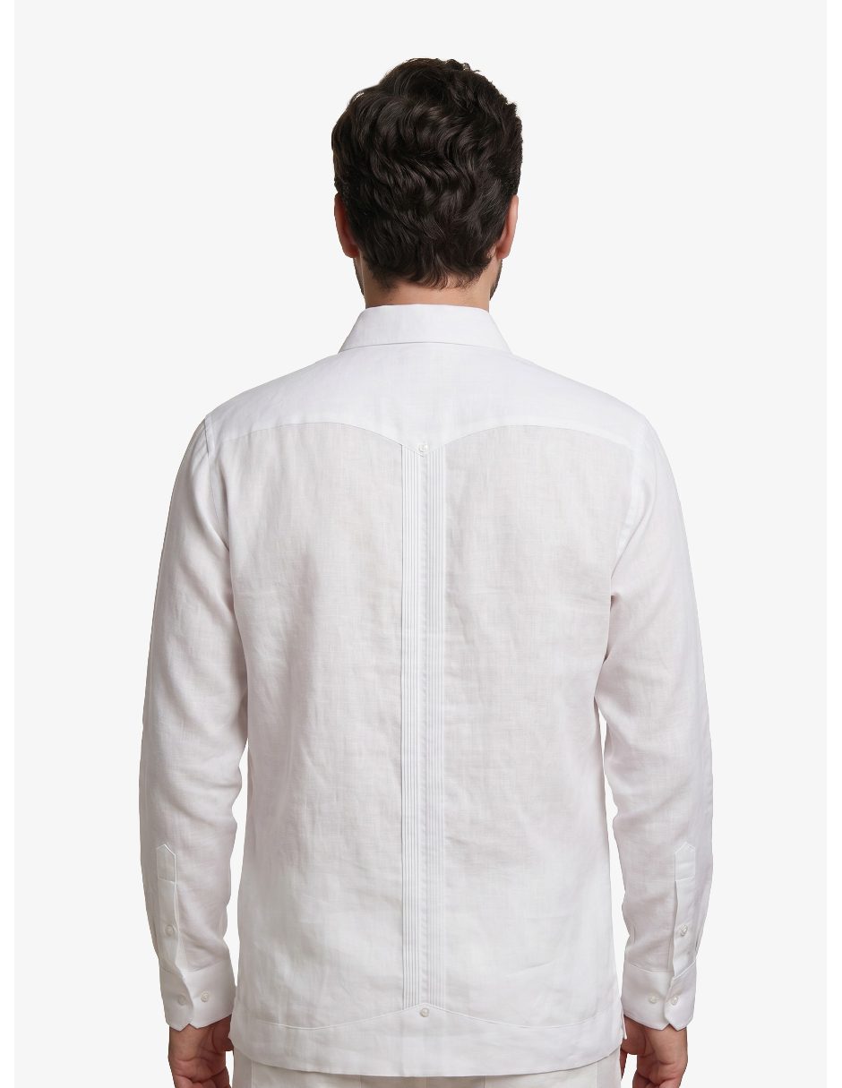 Guayabera manga larga para hombre 2