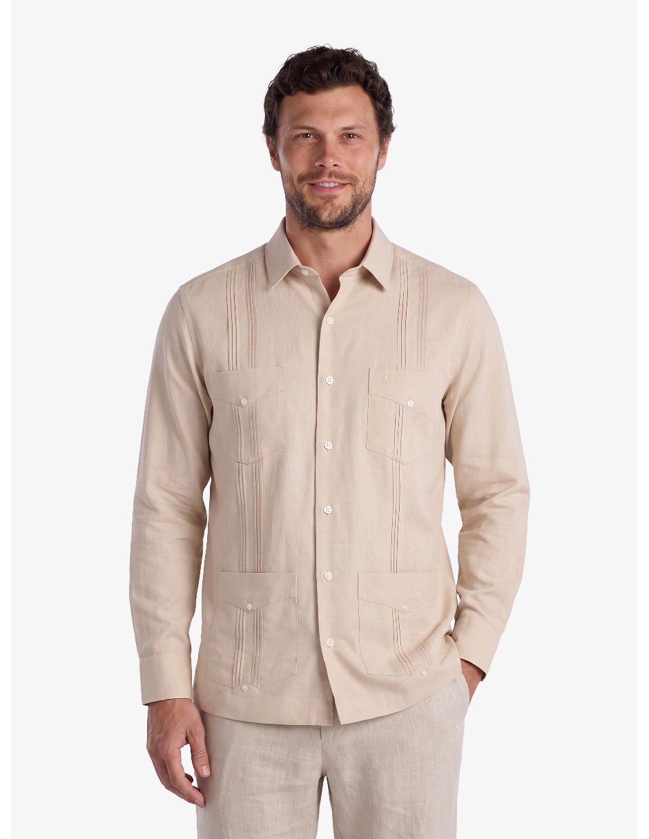 Guayabera manga larga para hombre