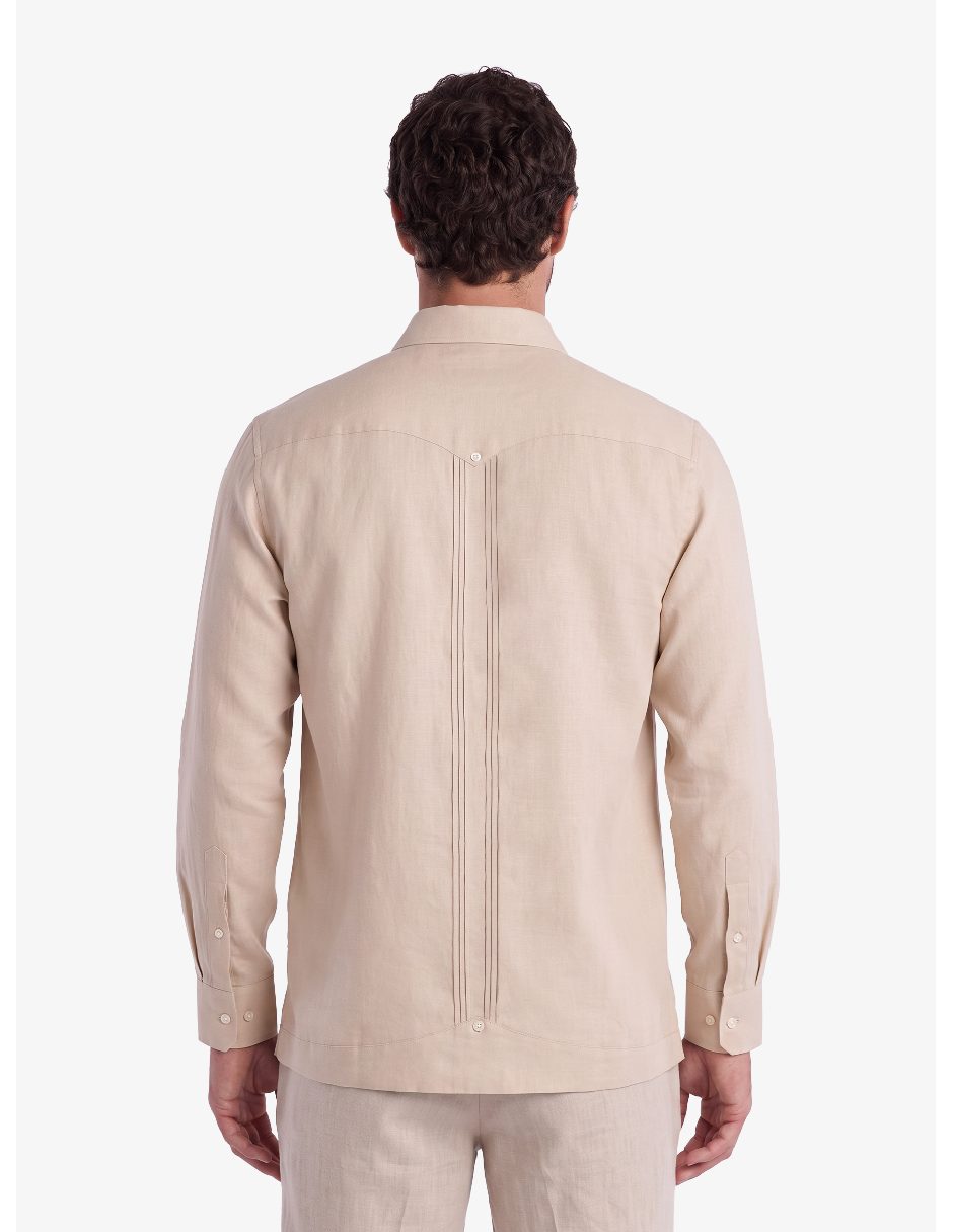 Guayabera manga larga para hombre 7