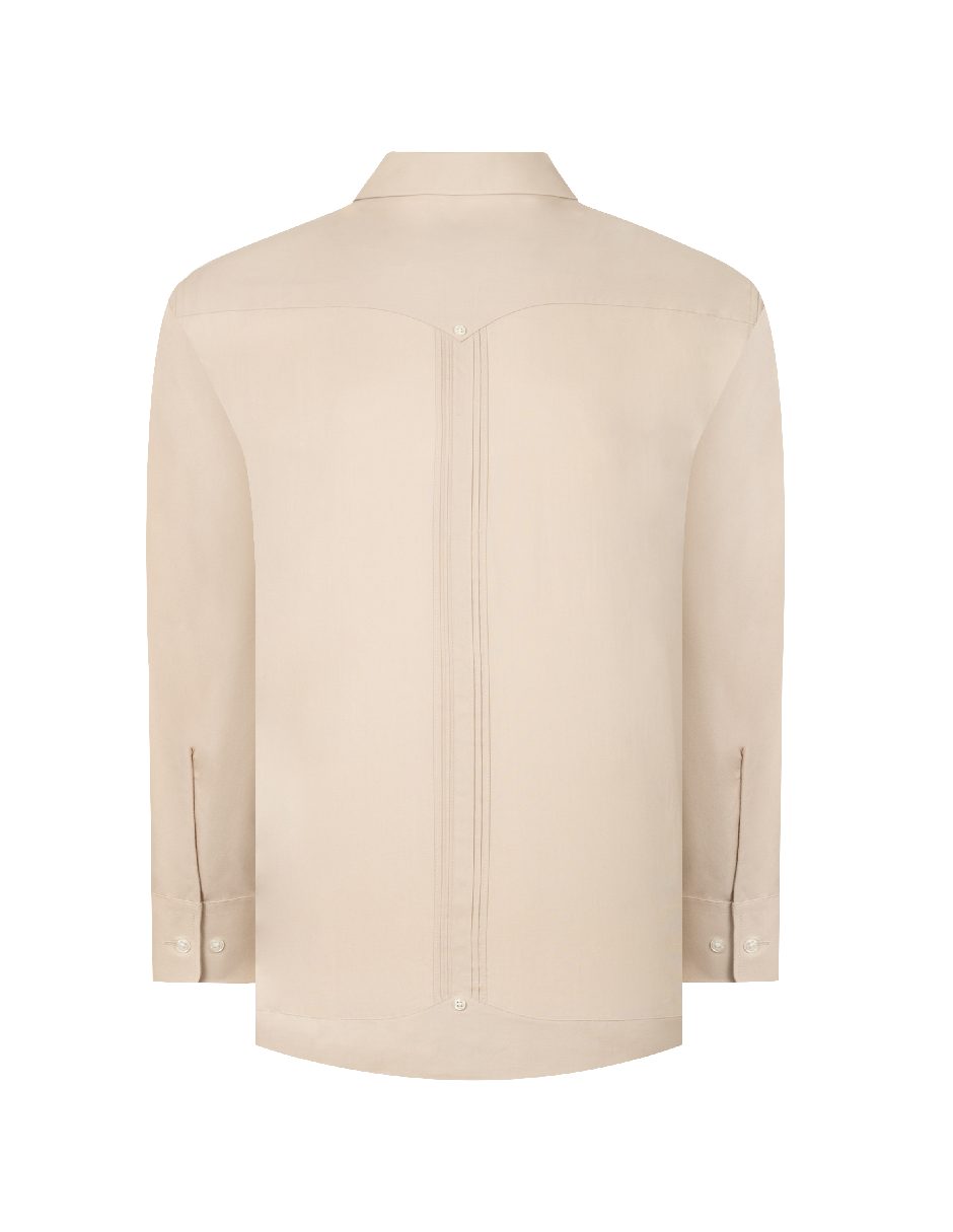 Guayabera manga larga para hombre 4
