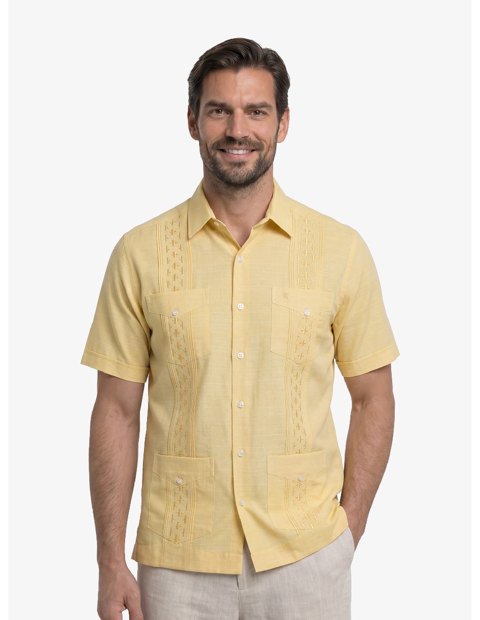 Guayabera manga corta para hombre