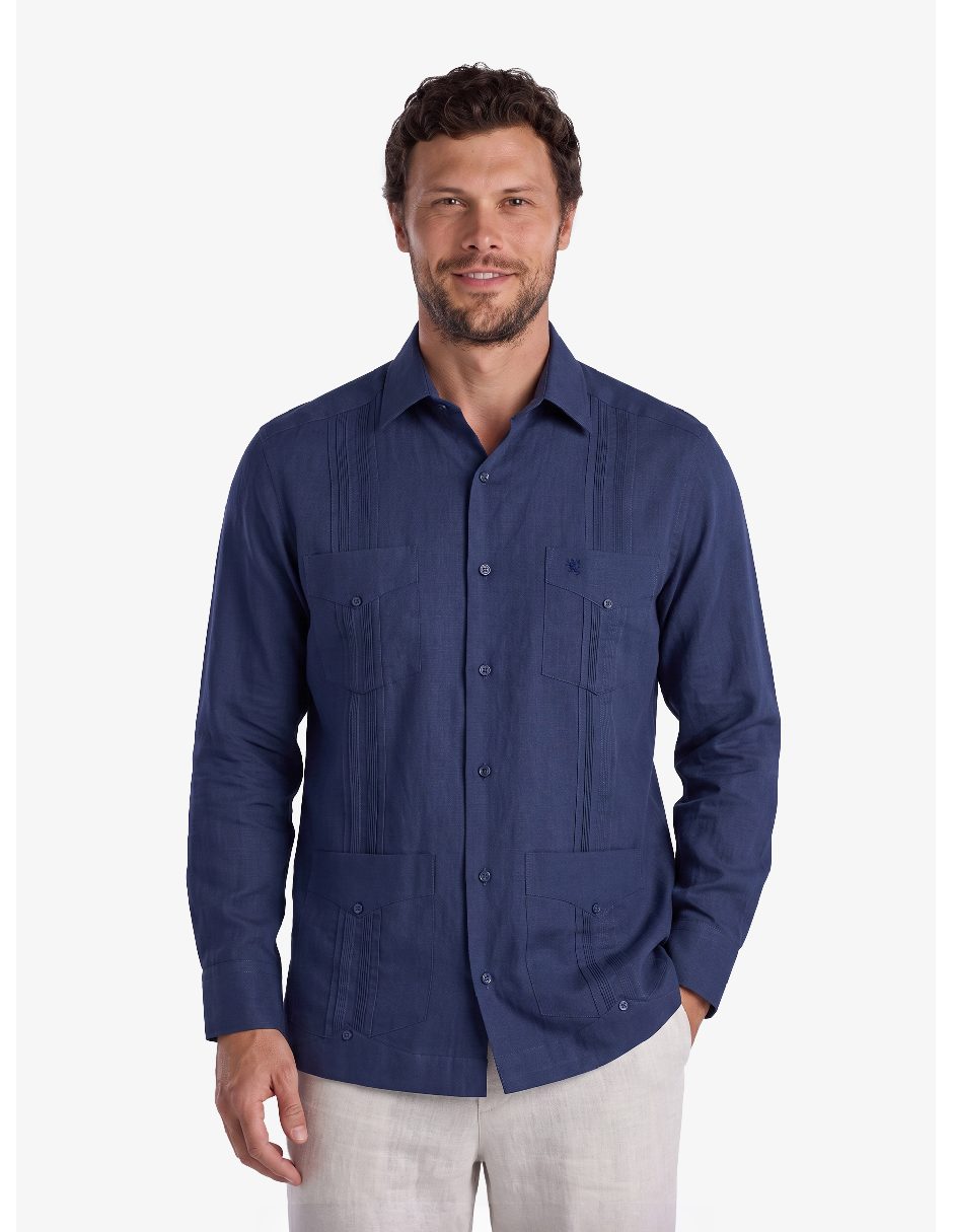 Guayabera manga larga para hombre