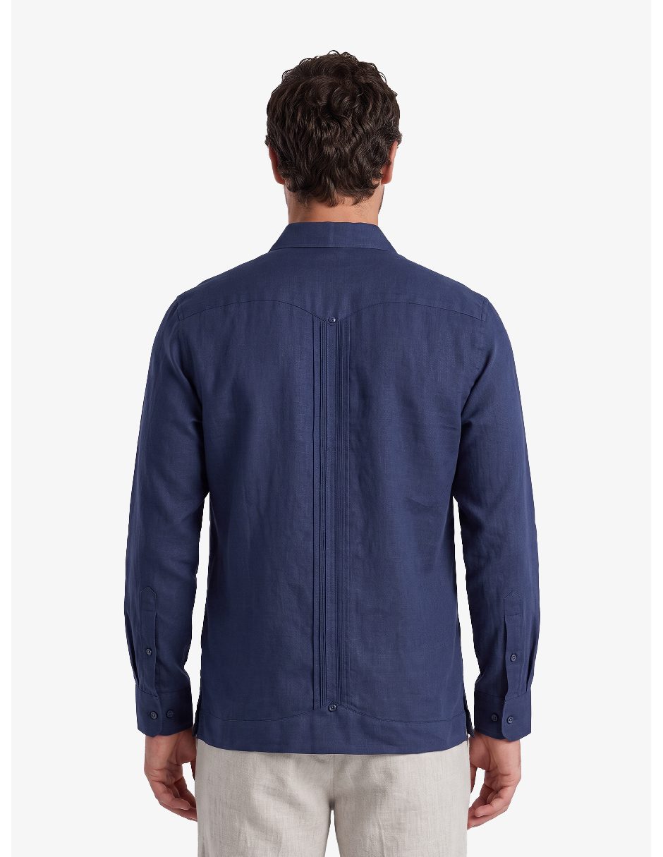 Guayabera manga larga para hombre 7