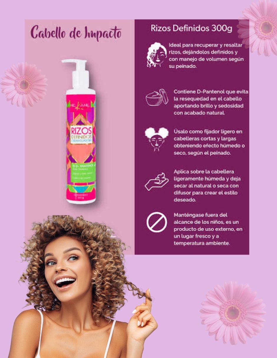 Crema capilar para cabello rizado para antifrizz 3