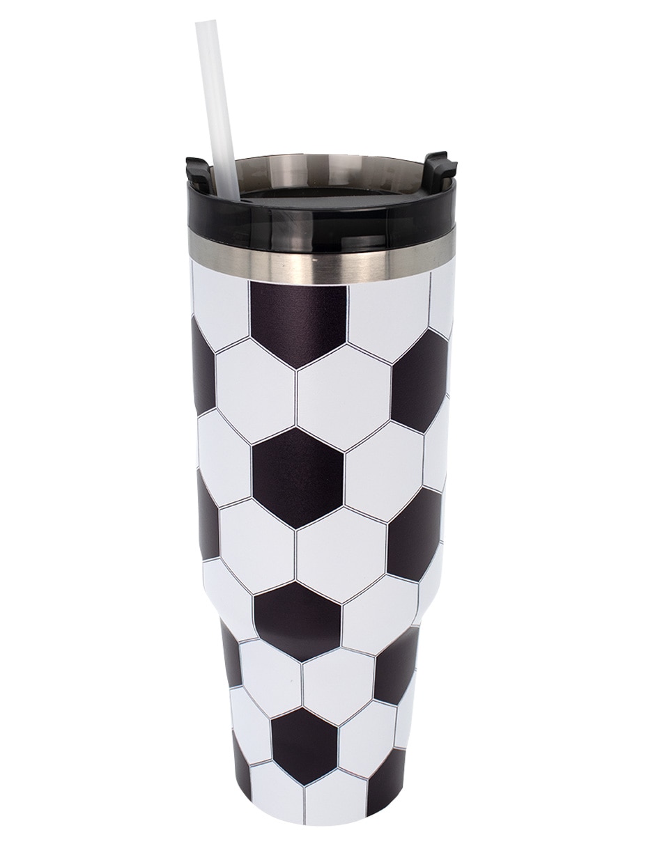 Termo caras de acero inoxidable balón de fútbol con tapa rosca Termo caras de acero inoxidable balón de fútbol con tapa rosca