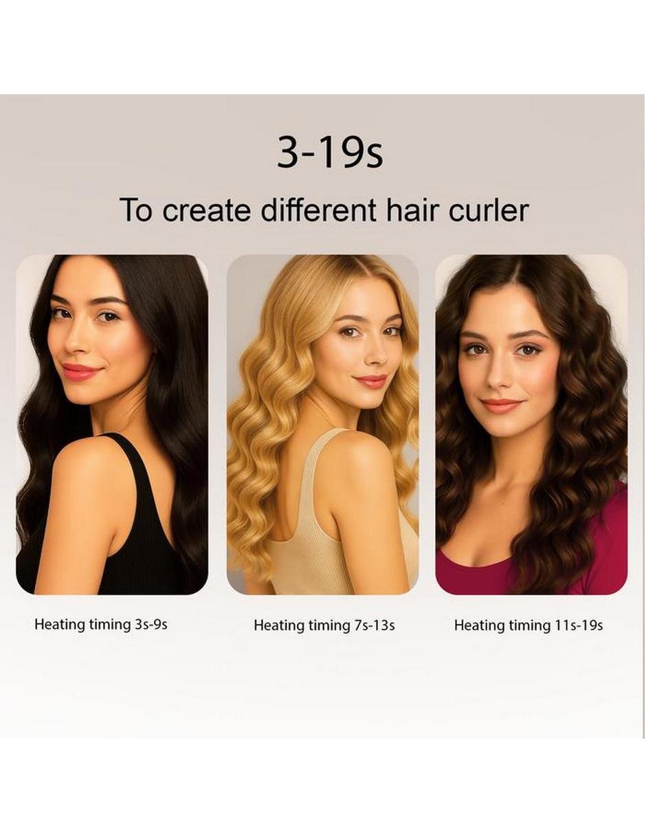 Rizadora de cabello CoreCurlyBlack múltiple de cerámica 4
