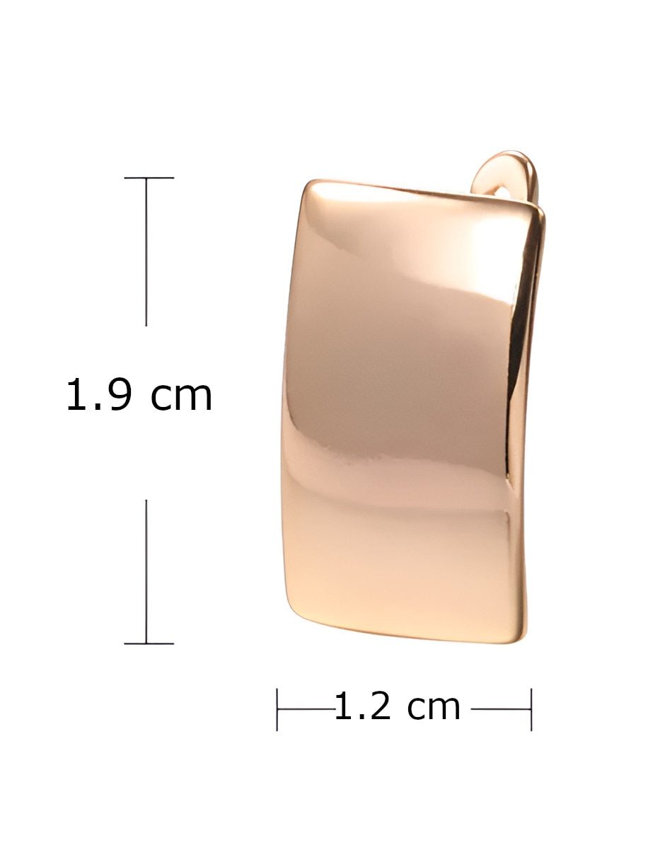 Aretes cortos con acabado brillante 5