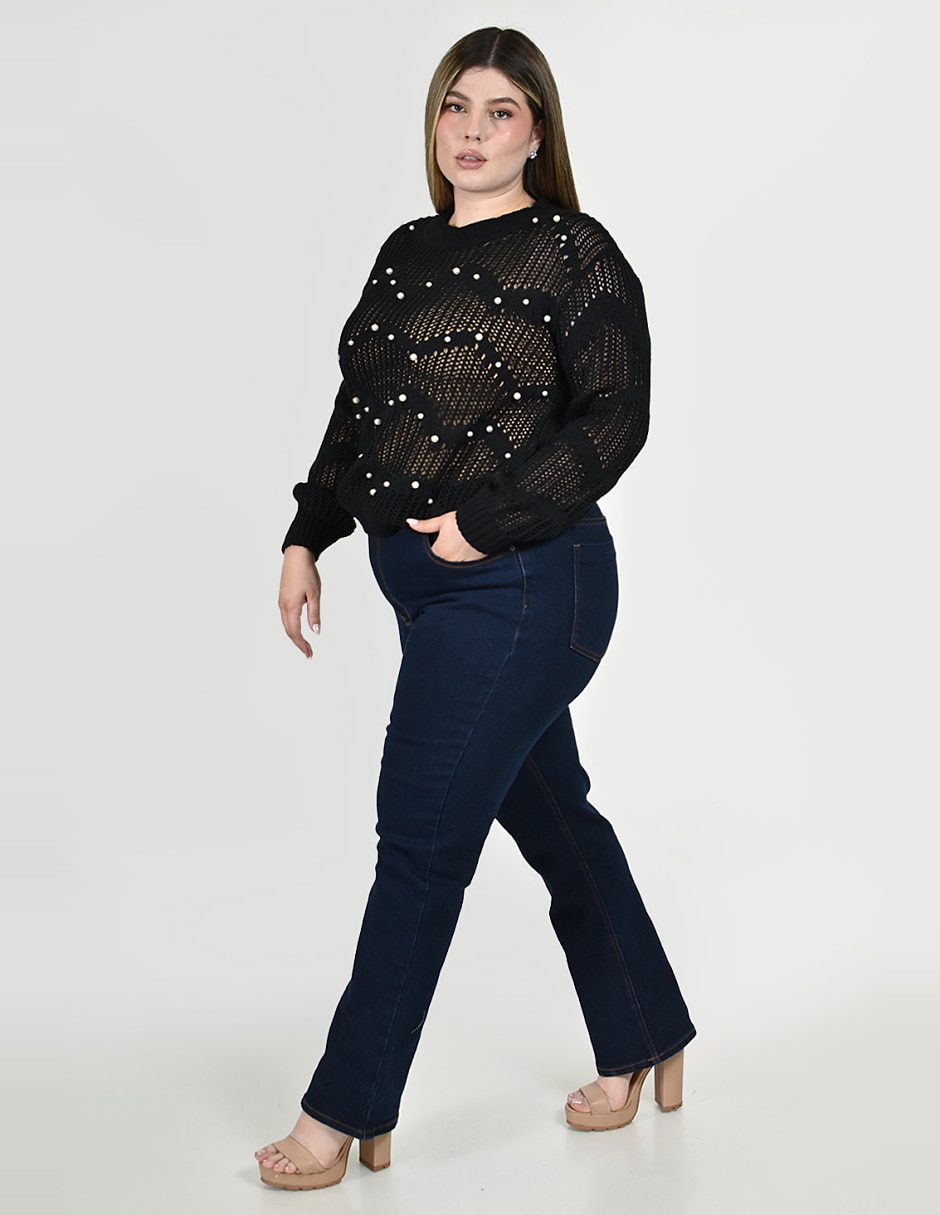 Suéter cuello redondo para mujer 5